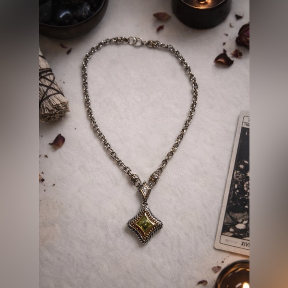 mystical vintage Jewelry - SOLD ON ANOTHER PLATFORM Peridot Amulet Choker Pendant